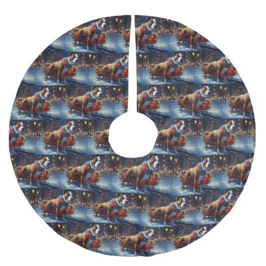 Staffordshire Bull Terrier Kerstfeest Kerstboom Rok (Voorkant)