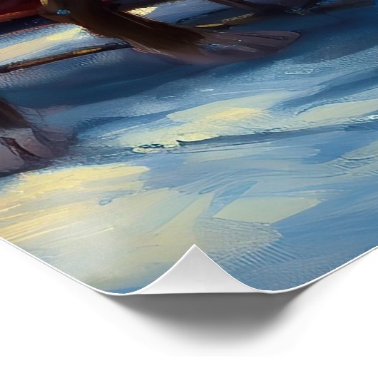 Staffordshire Bull Terrier Kerstfeest Perfect Poster (Hoek)