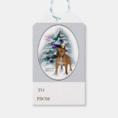 Staffordshire Bull Terrier Kerstmis Cadeaulabel (Voorkant)