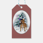 Staffordshire Bull Terrier Kerstmis Cadeaulabel (Achterkant)