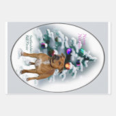 Staffordshire Bull Terrier Kerstmis Inpakpapier Vel (Voorkant)