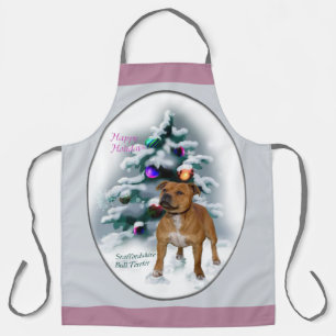 Staffordshire Bull Terrier Kerstmis Schort