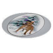 Staffordshire Bull Terrier Kerstmis Snijplank (Hoek)