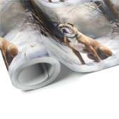 Staffordshire Bull Terrier laat het sneeuwKerstmis Cadeaupapier (Rol Hoek)