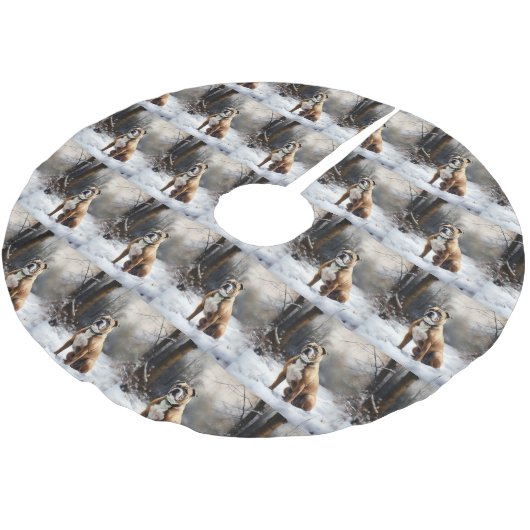 Staffordshire Bull Terrier laat het sneeuwKerstmis Kerstboom Rok (Gekanteld)