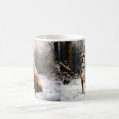 Staffordshire Bull Terrier laat het sneeuwKerstmis Koffiemok (Center)