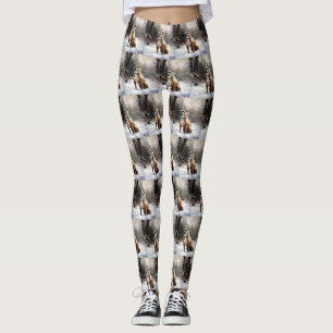 Staffordshire Bull Terrier laat het sneeuwKerstmis Leggings