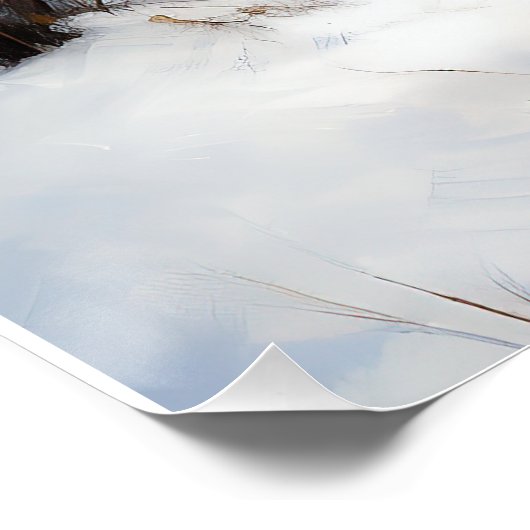 Staffordshire Bull Terrier laat het sneeuwKerstmis Perfect Poster (Hoek)