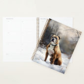 Staffordshire Bull Terrier laat het sneeuwKerstmis Planner (Display)