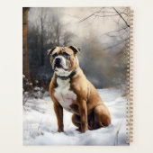 Staffordshire Bull Terrier laat het sneeuwKerstmis Planner (Achterkant)