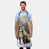 Staffordshire Bull Terrier laat het sneeuwKerstmis Schort (Gedragen)