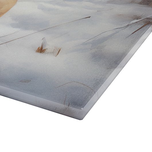 Staffordshire Bull Terrier laat het sneeuwKerstmis Snijplank (Hoek)