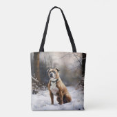 Staffordshire Bull Terrier laat het sneeuwKerstmis Tote Bag (Achterkant)