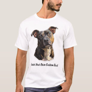 Staffordshire Bull Terrier Maak Uw Eigen Tekst T-shirt