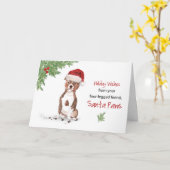 Staffordshire Bull Terrier met Kerstmis van Dog Kaart (Gele Bloem)
