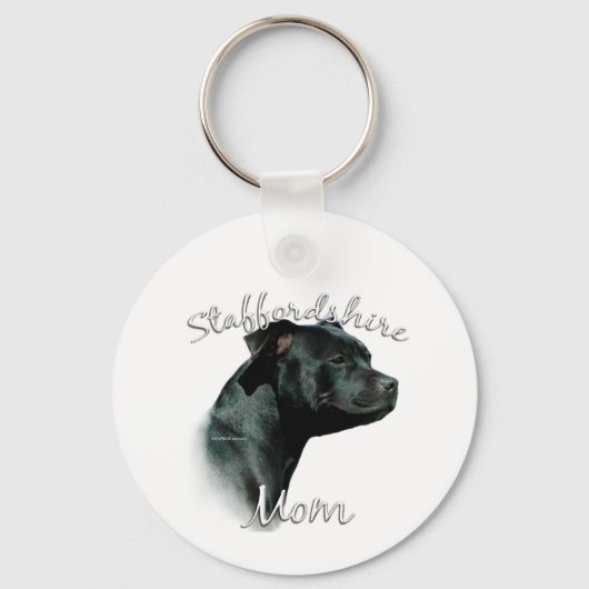 Staffordshire Bull Terrier Moeder 2 Sleutelhanger (Voorkant)