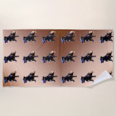 Staffordshire Bull Terrier Oil Paint, Beach Towel Strandlaken (Voorkant)