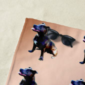 Staffordshire Bull Terrier Oil Paint, Beach Towel Strandlaken (In situ)