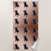 Staffordshire Bull Terrier Oil Paint, Beach Towel Strandlaken (Voorkant)