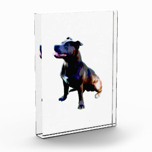 Staffordshire Bull Terrier Oil Paint Fotoblokken