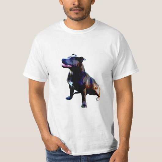 Staffordshire Bull Terrier Oil Paint T-shirt (Voorkant)