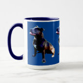 Staffordshire Bull Terrier Painted, Coffee Mok (Links)