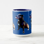 Staffordshire Bull Terrier Painted, Coffee Mok (Midden)