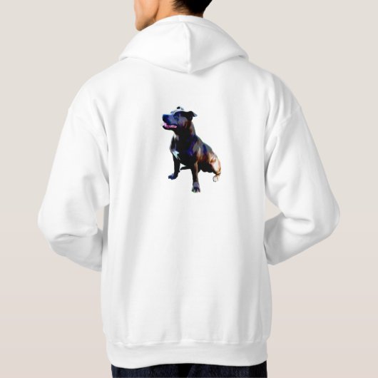 Staffordshire Bull Terrier Painted, Mannen Hoodie (Achterkant)