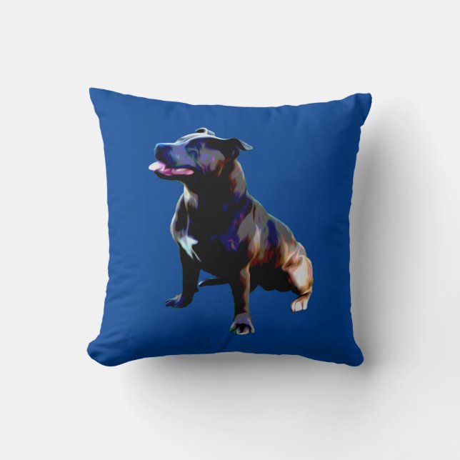 Staffordshire Bull Terrier Painted, Mode Kussen (Voorkant)