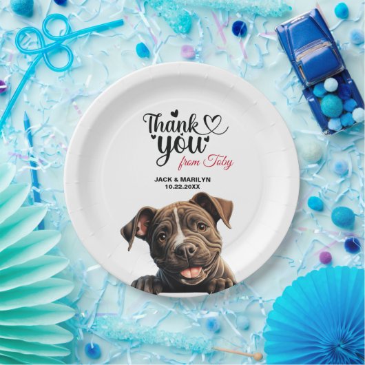 Staffordshire Bull Terrier Papieren Bordje (Feest)