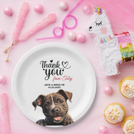 Staffordshire Bull Terrier Papieren Bordje (Feest)