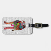 Staffordshire Bull Terrier - Patchwork Bagagelabel (Voorkant horizontaal)