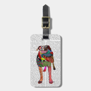 Staffordshire Bull Terrier - Patchwork Bagagelabel