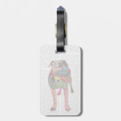 Staffordshire Bull Terrier - Patchwork Bagagelabel (Achterkant verticaal)