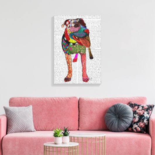 Staffordshire Bull Terrier - Patchwork Canvas Afdruk (Insitu (Woonkamer))