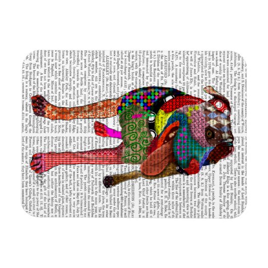 Staffordshire Bull Terrier - Patchwork Magneet (Horizontaal)