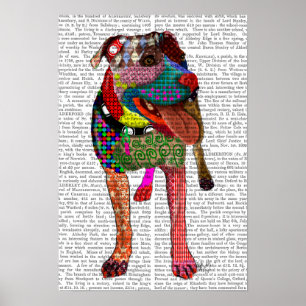 Staffordshire Bull Terrier - Patchwork Poster