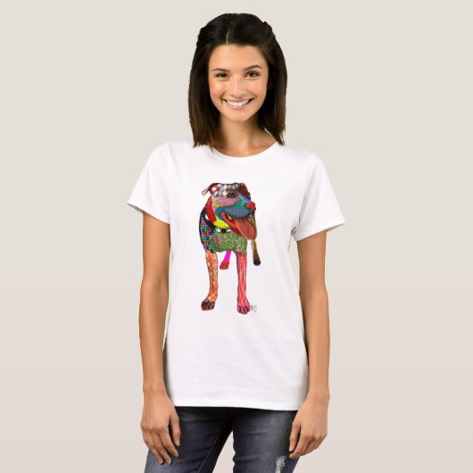 Staffordshire Bull Terrier - Patchwork T-shirt (Voorkant volledig)