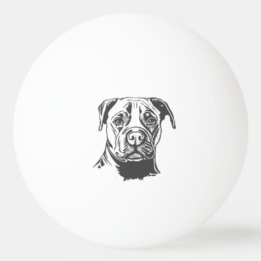 Staffordshire Bull Terrier Pingpongbal (Voorkant)