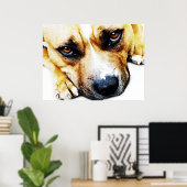Staffordshire Bull Terrier Poster (Thuiskantoor)
