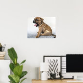 Staffordshire Bull Terrier Puppy, Art Print (Thuiskantoor)
