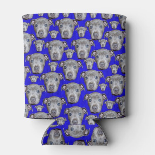 Staffordshire Bull Terrier Puppy Pattern Blikjeskoeler (Achterkant)
