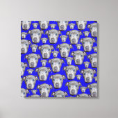 Staffordshire Bull Terrier Puppy Pattern Canvas Afdruk (Voorkant)