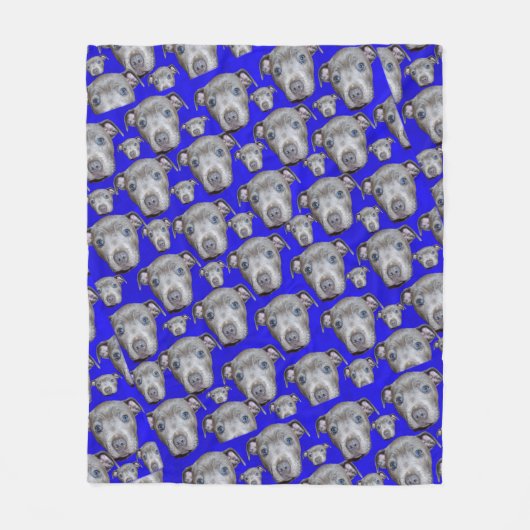 Staffordshire Bull Terrier Puppy Pattern, medium Fleece Deken (Voorkant)