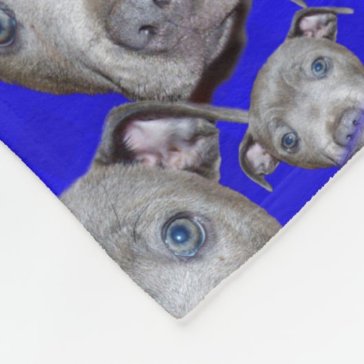 Staffordshire Bull Terrier Puppy Pattern, medium Fleece Deken (Hoek)