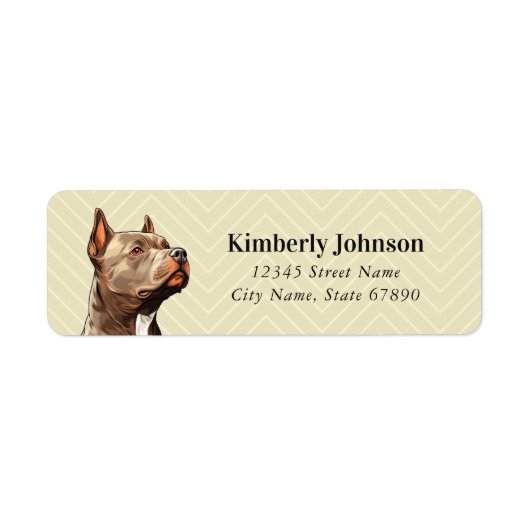 Staffordshire Bull Terrier Return Address Labels (Voorkant)