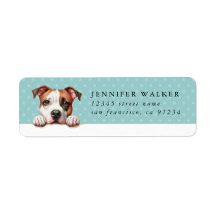 Staffordshire Bull Terrier Return Address Labels