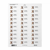 Staffordshire Bull Terrier Return Address Labels (Full Sheet)