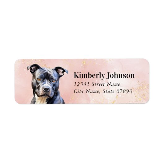 Staffordshire Bull Terrier Return Address Labels (Voorkant)