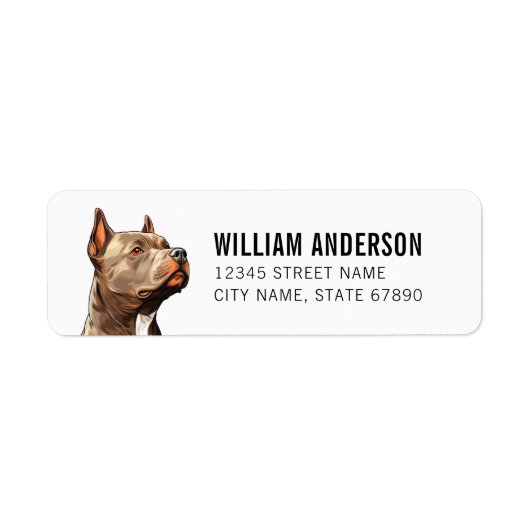 Staffordshire Bull Terrier Return Address Labels (Voorkant)